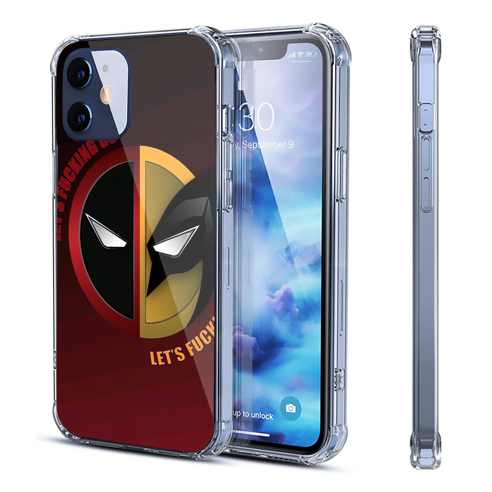 （画像用） Deadpool デッドプール 【iPhone 12シリーズ対応】透明スマホケース（クリアソフトケース）